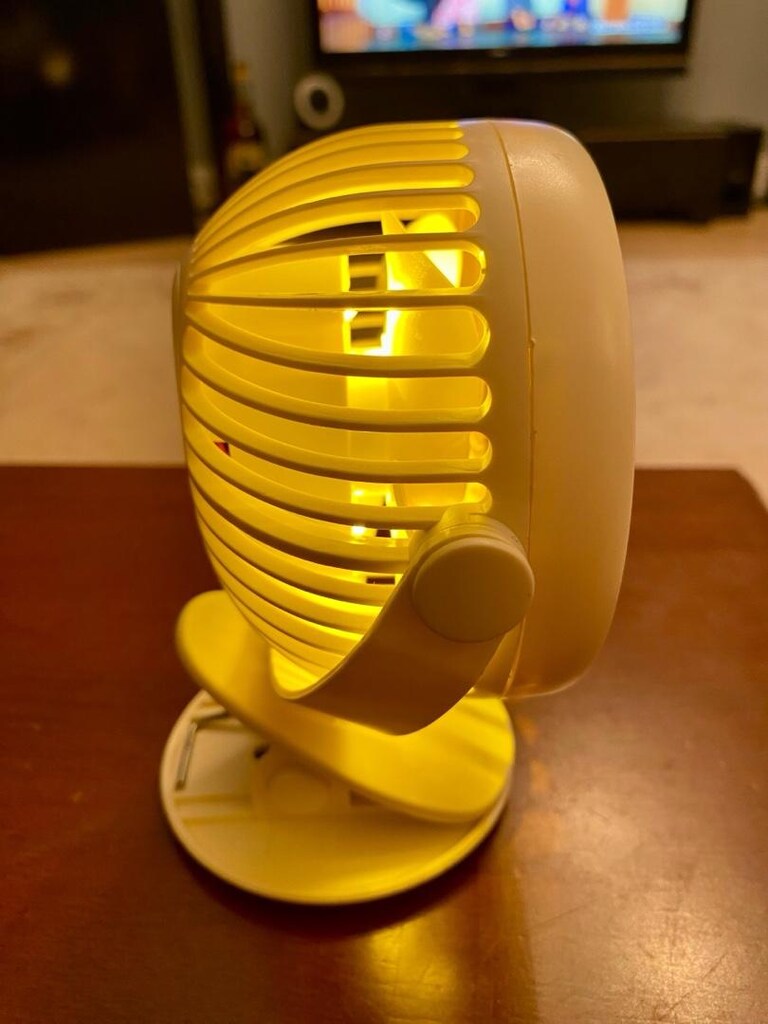 LED IŞIKLI KÜÇÜK MANDALLI MASAÜSTÜ FAN - 4