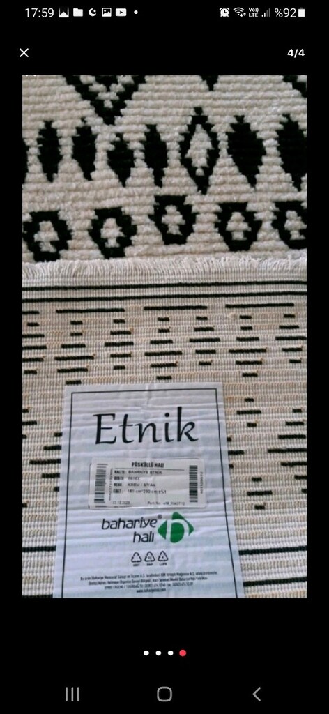 BU GÜNLÜK BU FİYATTAN BAHARİYE ETNİK HALI 130x260 cm - 5
