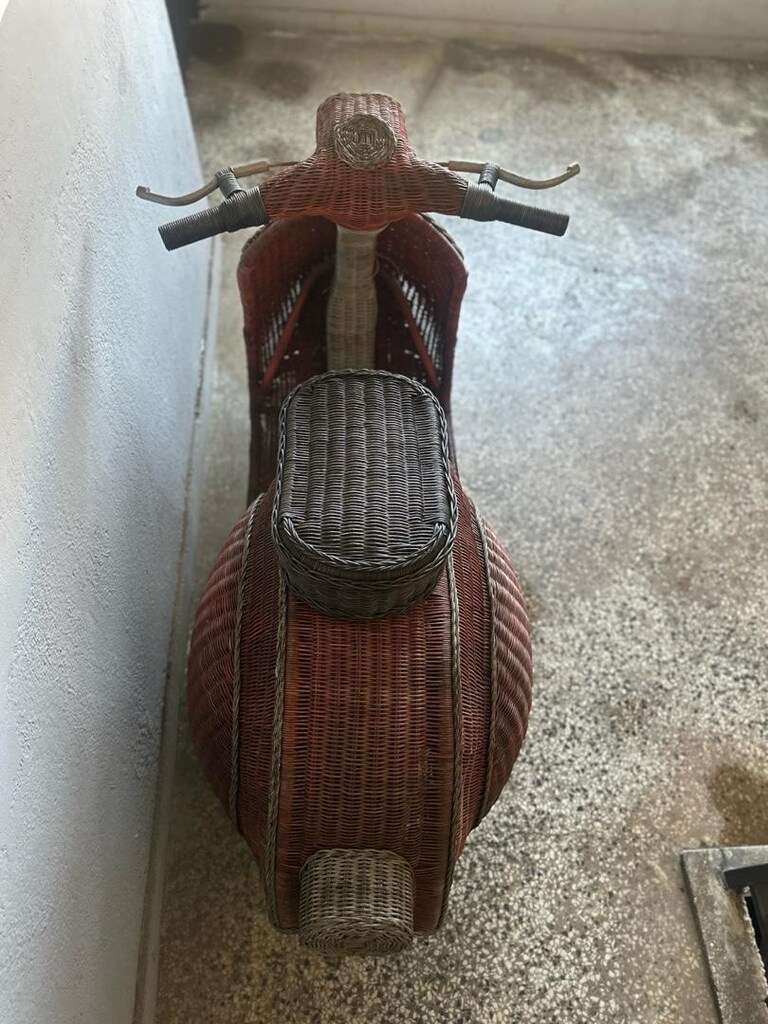 Vespa Hasır Örme Motorsiklet - 5