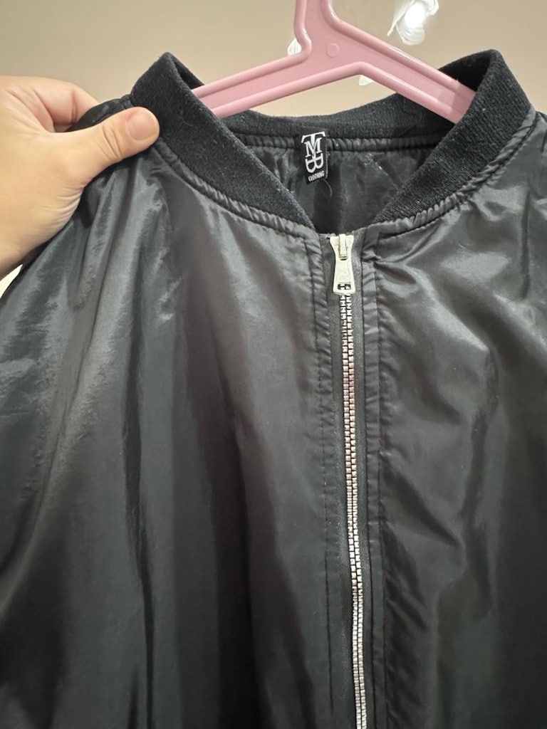 Siyah İnce Bomber Ceket - 4
