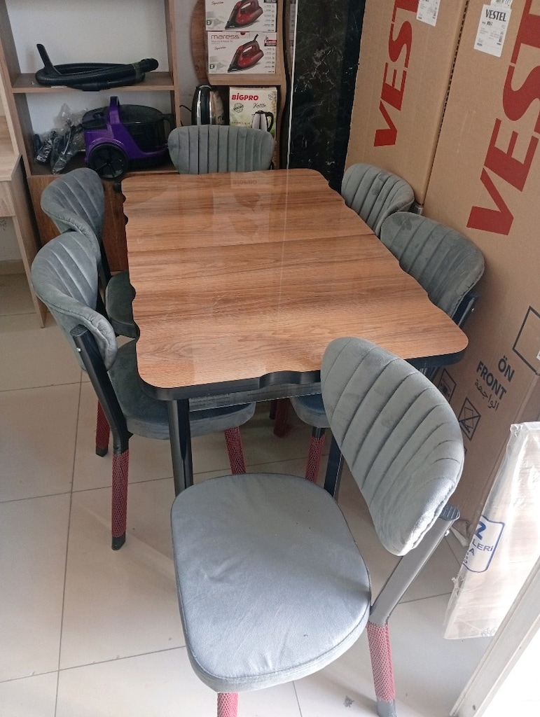 MDF masa ve 6 adet elma sandalye - 2