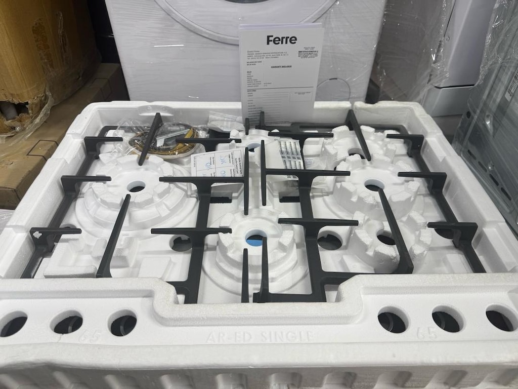 Ferre ED078 - 67 cm Döküm Izg.önden Düğme Gri Cam Ocak 2yıl garantili - 3