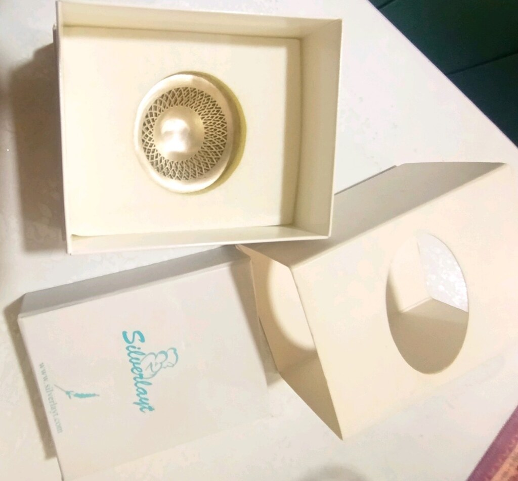 Silverlayt 925 Ayar Gümüş Göğüs Kapakları - 17 Gram (Hava Alan Model) - 2
