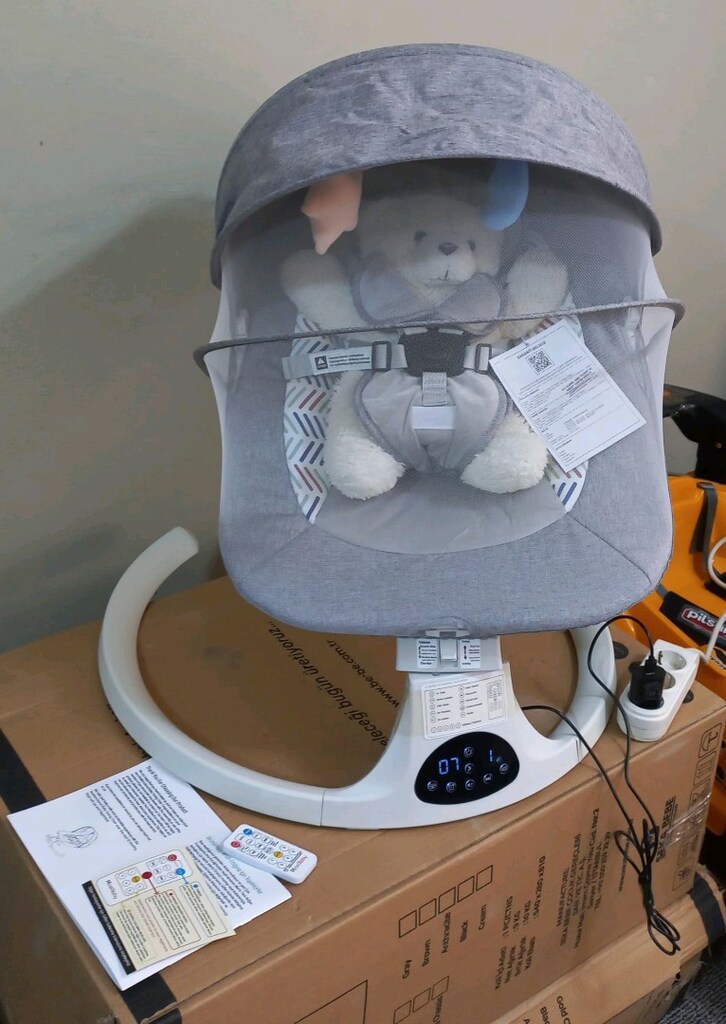 SIFIR SIFIR SIFIR ELEKTRİKLI SALLANAN BEBEK BEŞIĞI - 10