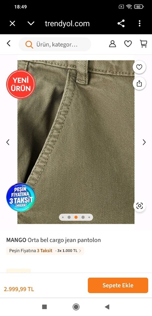 MANGO Cargo Jean Pantolon — görsel 12/14