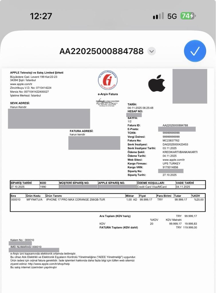 iPhone 17 Pro Max 256 GB Kozmik Turuncu | Apple TR Garantili | Pil %95 - 12