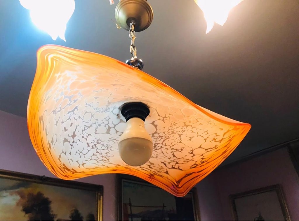 Cam Klasik Sarkıt Tekli AVİZE (Luna Lighting) - 7