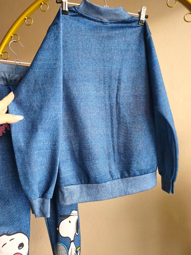 Kids Snoopy Baskılı Unisex Lacivert Çocuk Takımı 9 -10 Yaş - 5