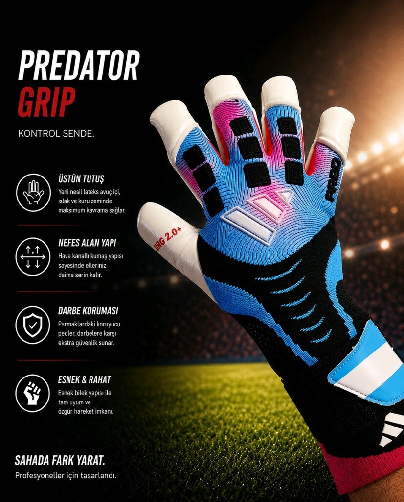 Adidas Predator Prof. 7 no kaleci eldiveni - 10