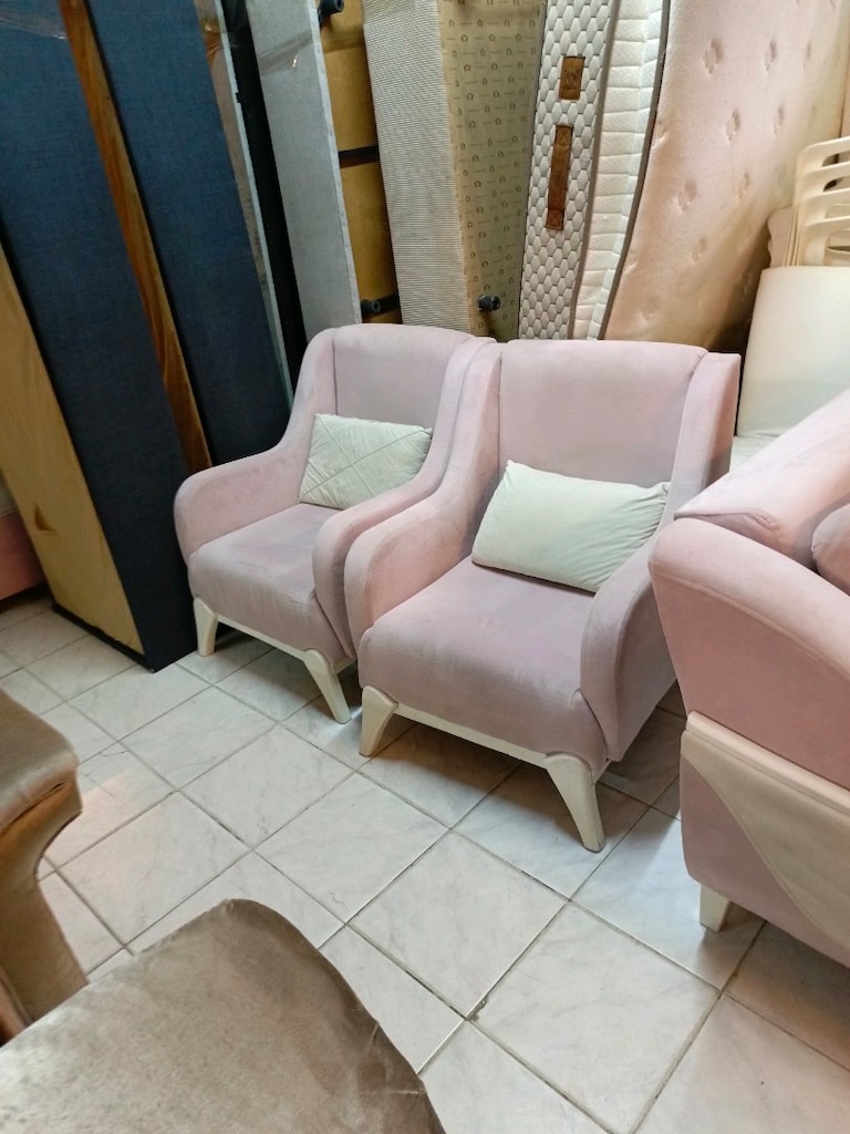 Pembe Ahşap İskelet Koltuk Takımı Nakliye Var - 3