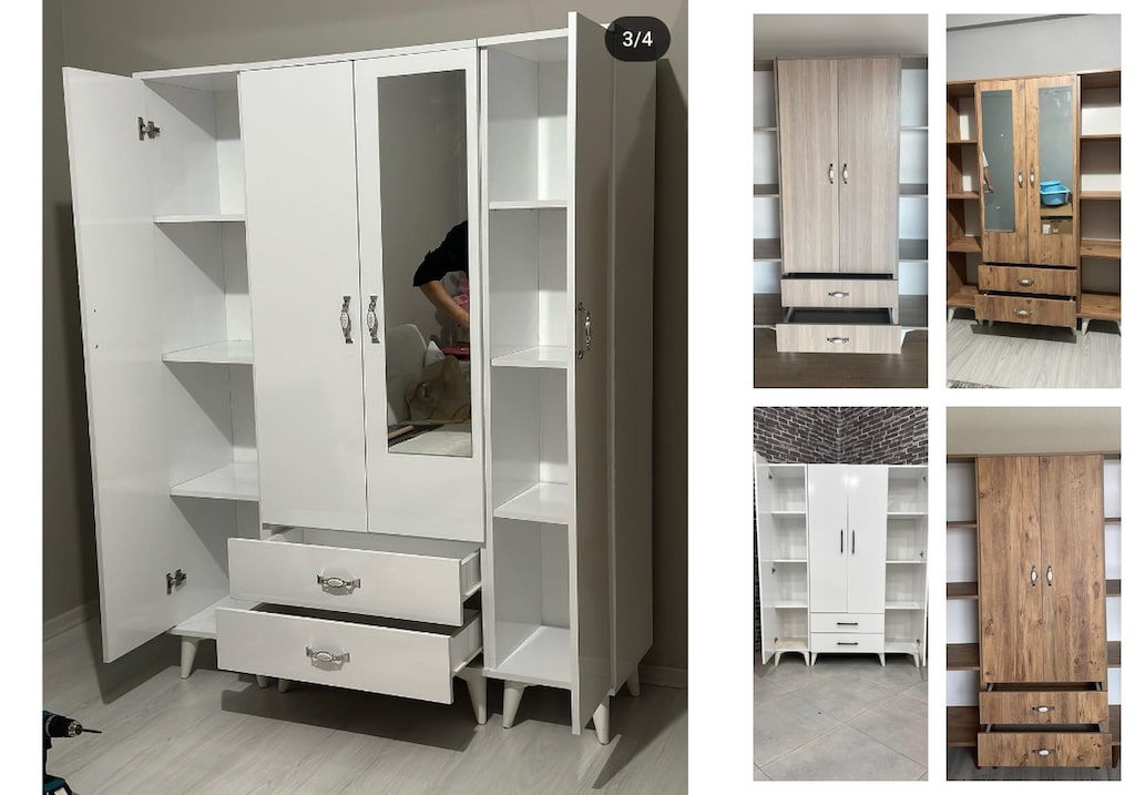 4 kapaklı elbise dolabı xtuqfrpvph - 5
