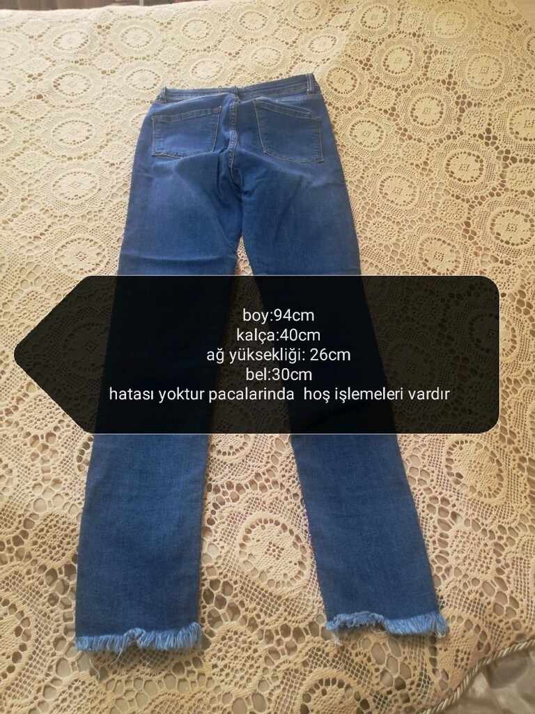 pantolon jeans Olgun Erkun 36 beden kanaviçe işlemeli Ist Pendik — görsel 6/6