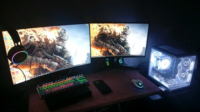 gaming pc beyaz akvaryum kasa