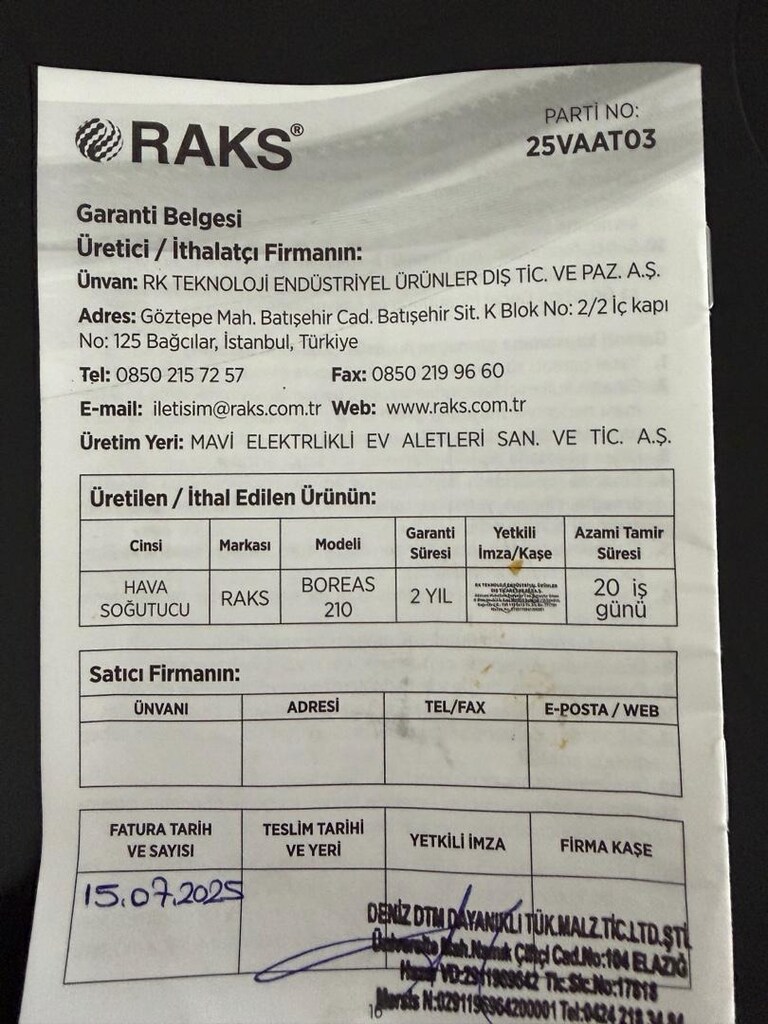Raks Hava Soğutucu - 3