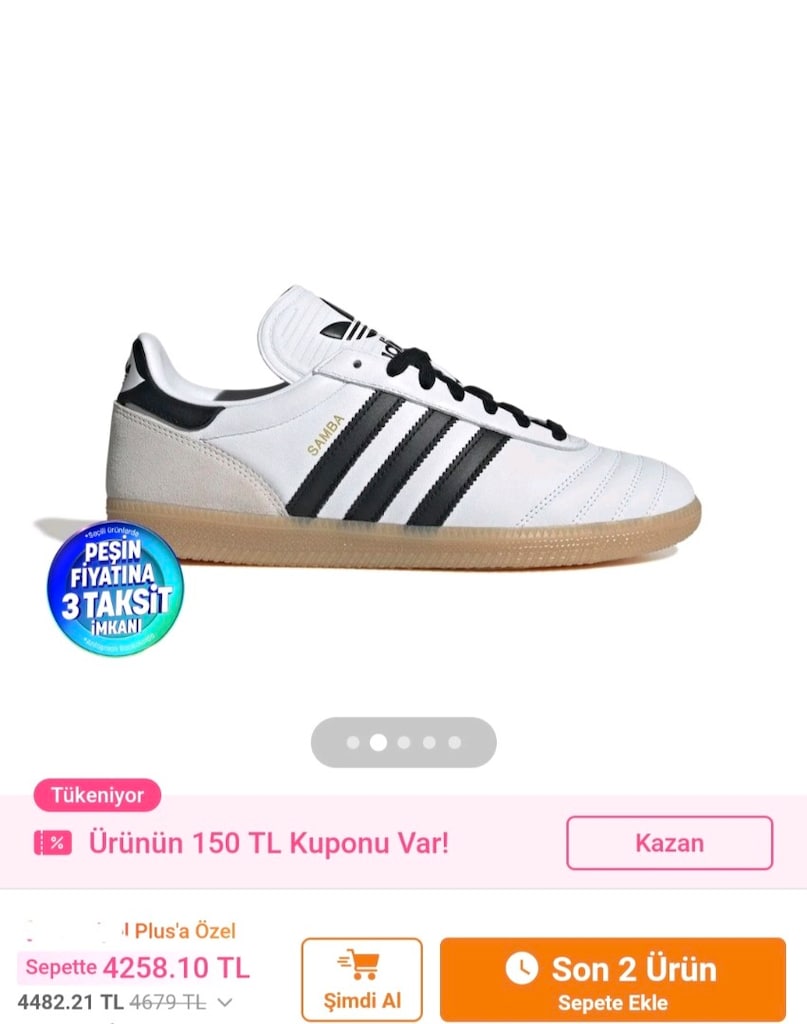 ADIDAS SAMBA | SİYAH-BEYAZ | 38 NUMARA - 8