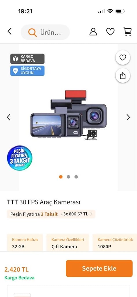 OTO KAMERA. SIFIR 3 LÜ - 4