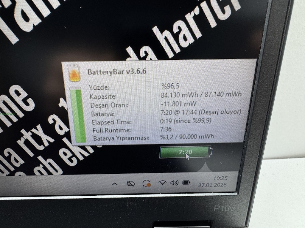 THİNKPAD P16V İ7 13. NESİL 32 GB RAM 512 NVME RTX A1000 - 3