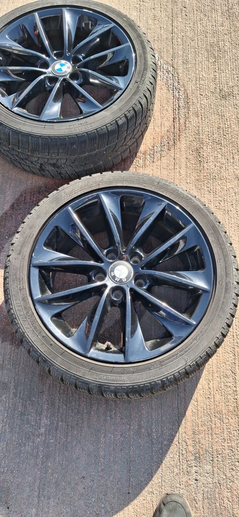 bmw 18 inç 5x120 ön arka farklı ofset orjinal siyah takım - 2