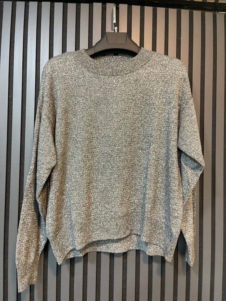 H&M GÜMÜŞ SİMLİ KAZAK