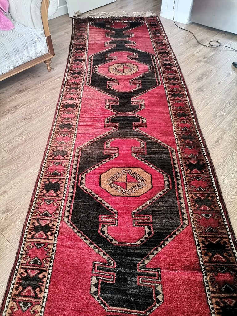 Antika kök boya yün halı - 2