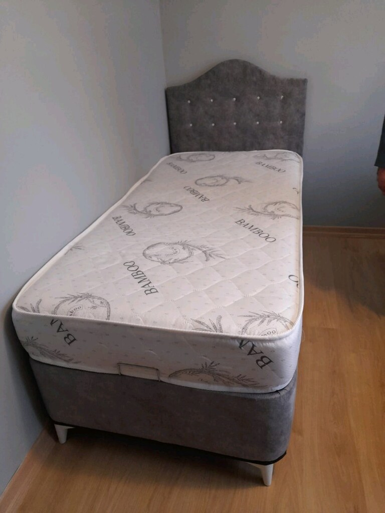 Tek kişilik baza başlık yatak - 2