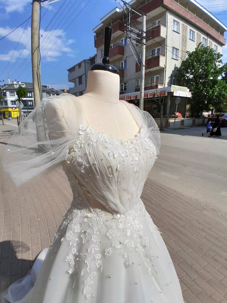 Straplez gelinlik 36/38 bedene uygun satılık - 7
