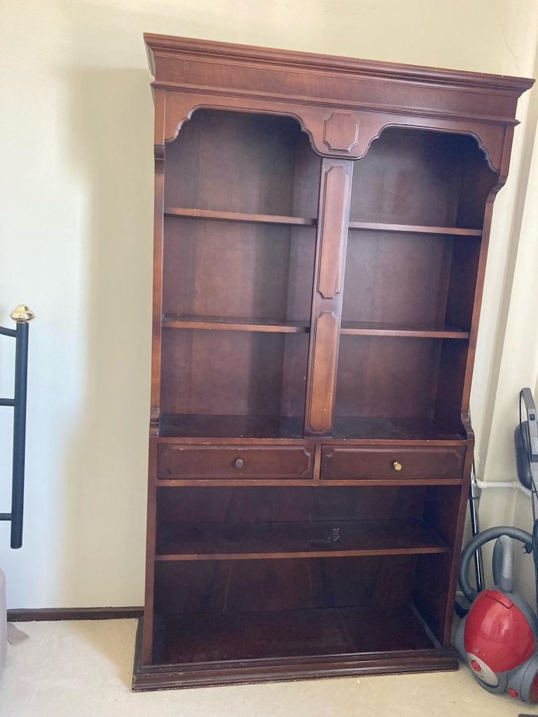 Ahşap vitrin kitaplık yükseklik 202 cm eni 110 cm derinlik 28 cm - 2