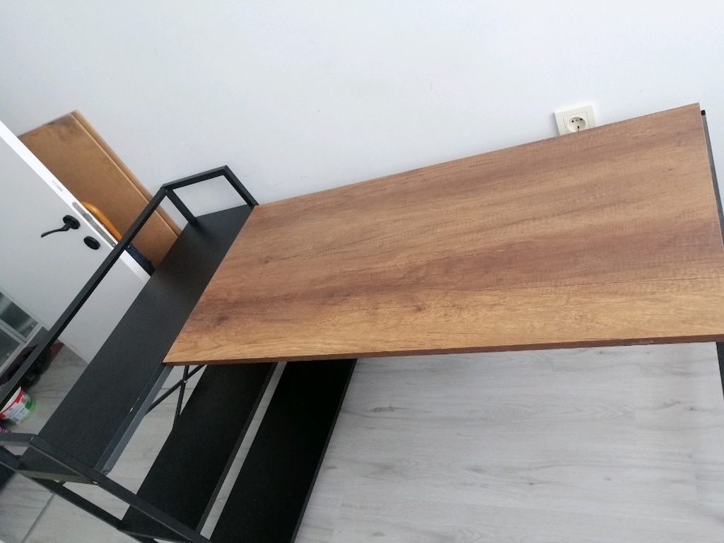 Kitaplıklı L şekli çalışma ofis bilgisayar masası çift yönlü kullanım - 3