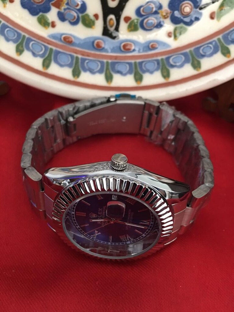Rolex Oyster Perpetual Mavi Romalı Rakamlı Saat - 5