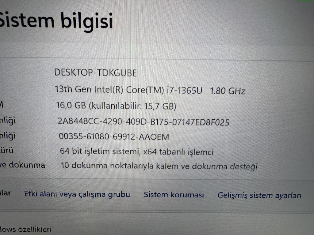 THİNKPAD X1 YOGA İ7 13. NESİL 16 GB RAM 512 NVME DOKUNMATİK - 5