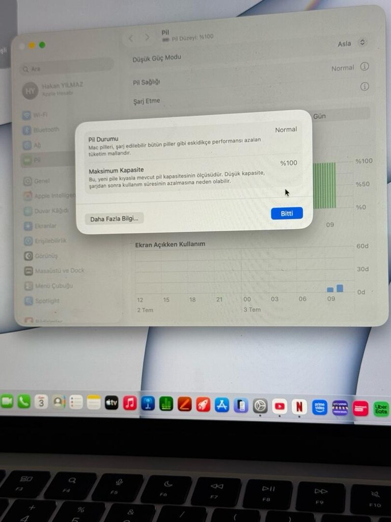 MacBook Air M5 NOKTA HATASIZ %100 Pil - 7