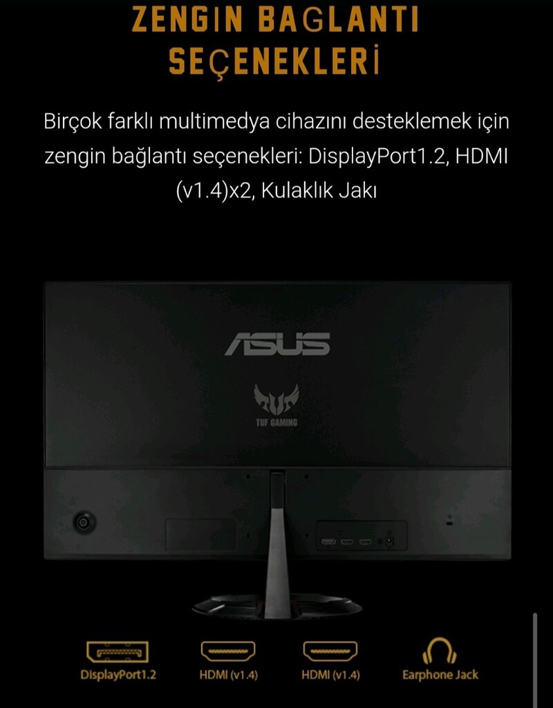 ASUS 23.8" Tuf Gaming Vg249q1r 1ms 165hz Hdmi,displayport Freesync Gam - 5