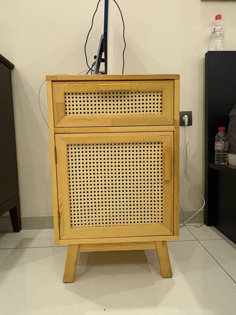 2 adet Ahşap Hasırlı Komodin / Yatak Odası Dolabı (Alanya Oba) - 3