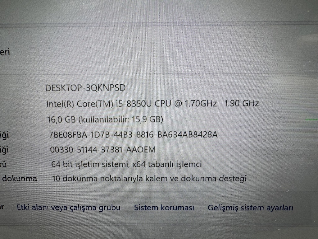 DELL İ5 8. NESİL 16 GB RAM 256 NVME DOKUNMATİK - 5