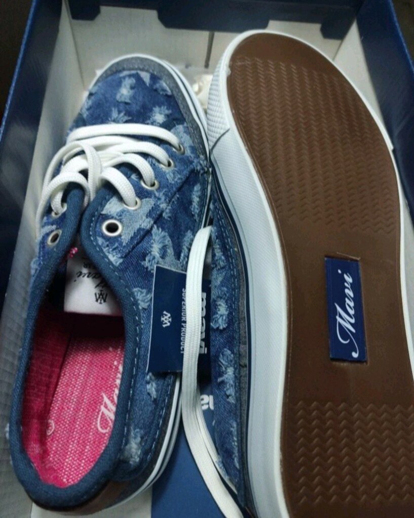 Mavi Desenli Kot Kadın Sneakers