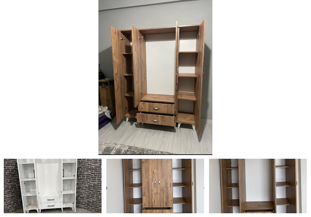 4 kapaklı elbise dolabı qccpfhnpzw - 4