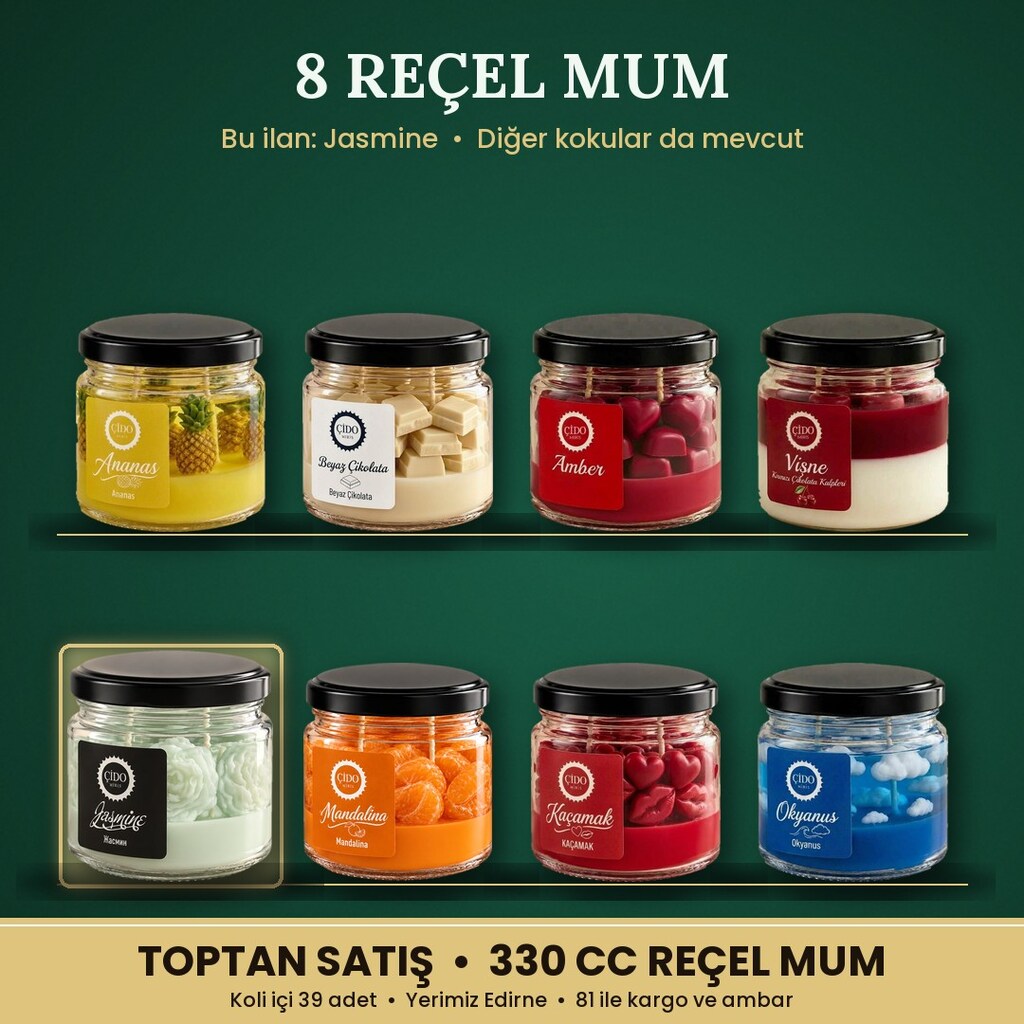 ÇİDO MİRİS JASMINE REÇEL MUM 330CC ORİJİNAL - 3