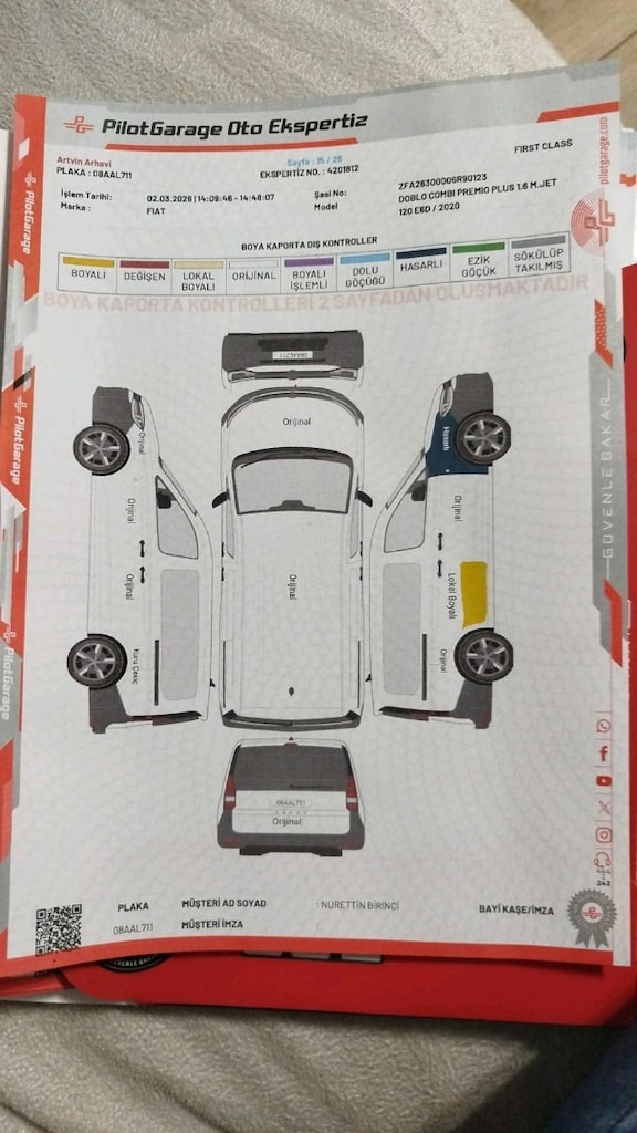otomobil Ruhsatlı 2020 model Doblo - 9