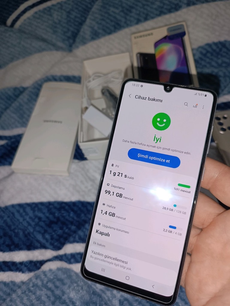 Samsung a31 128gb hafıza 4gb ram yurtiçi cihazı ciftsimli orjinal - 5