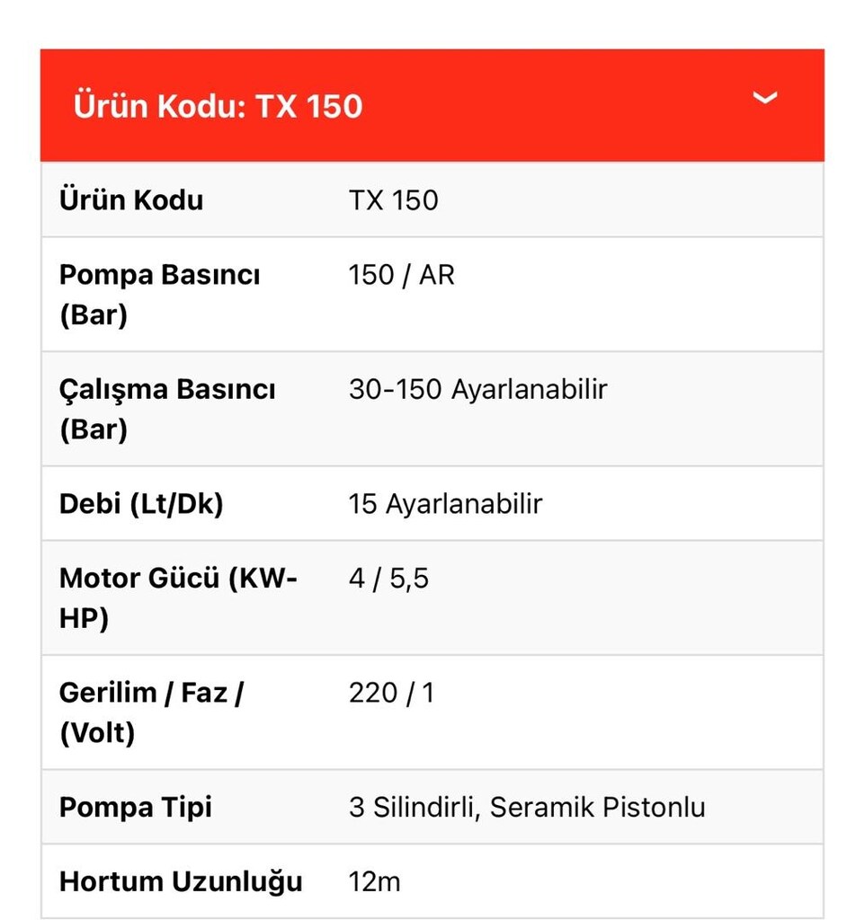 OMAX TX150 BASINÇLI YIKAMA MAKİNESİ - 4