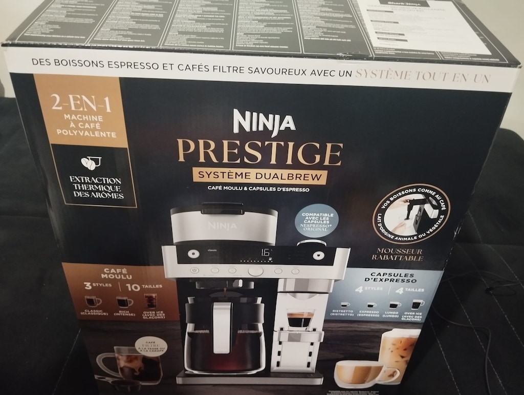 Sıfır Açılmamış Kullanılmamış Shark Ninja Dualbrew Kahve Makinesi