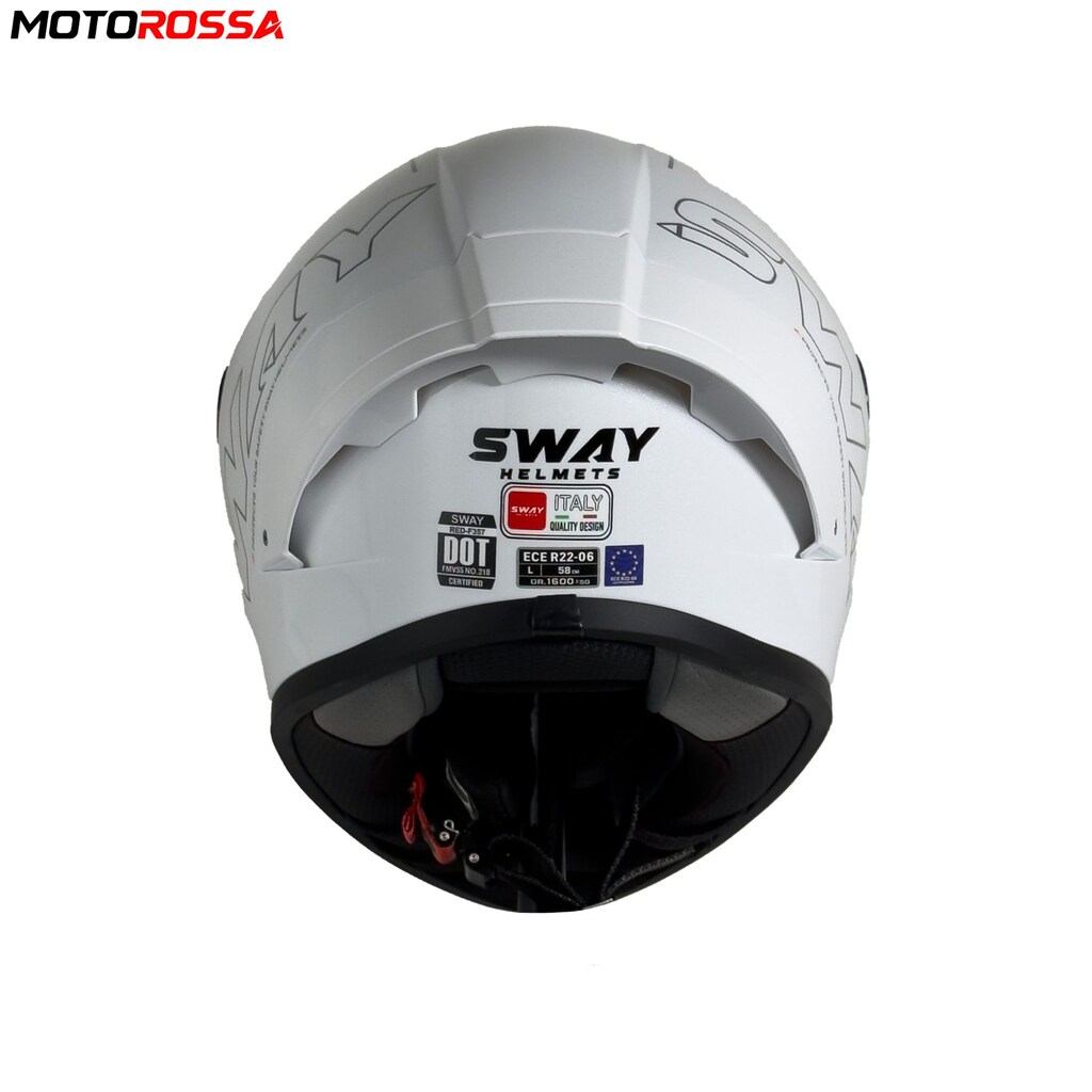 SWAY F357 Beyaz Kapalı Motosiklet Kaskı | MOTOROSSA - 6