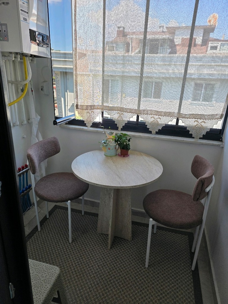 balkon sandalye masa takımı 2 sandalye 60 cm yuvarlak masa - 6