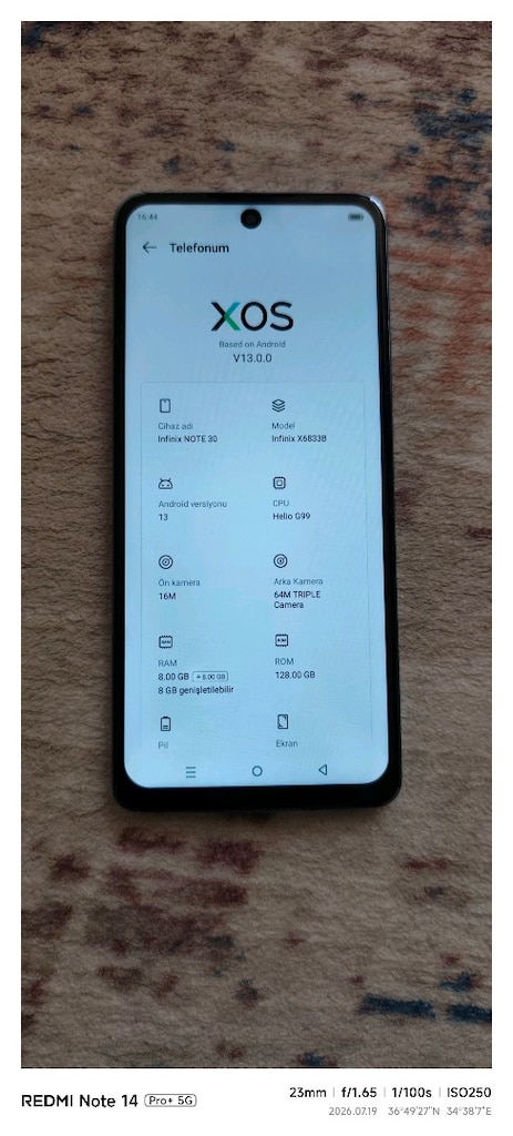 İNFİNİX NOTE 30 128 GB HAFIZA 16 GB RAM TÜRKİYE CİHAZI ORJİNAL AKTİF - 3