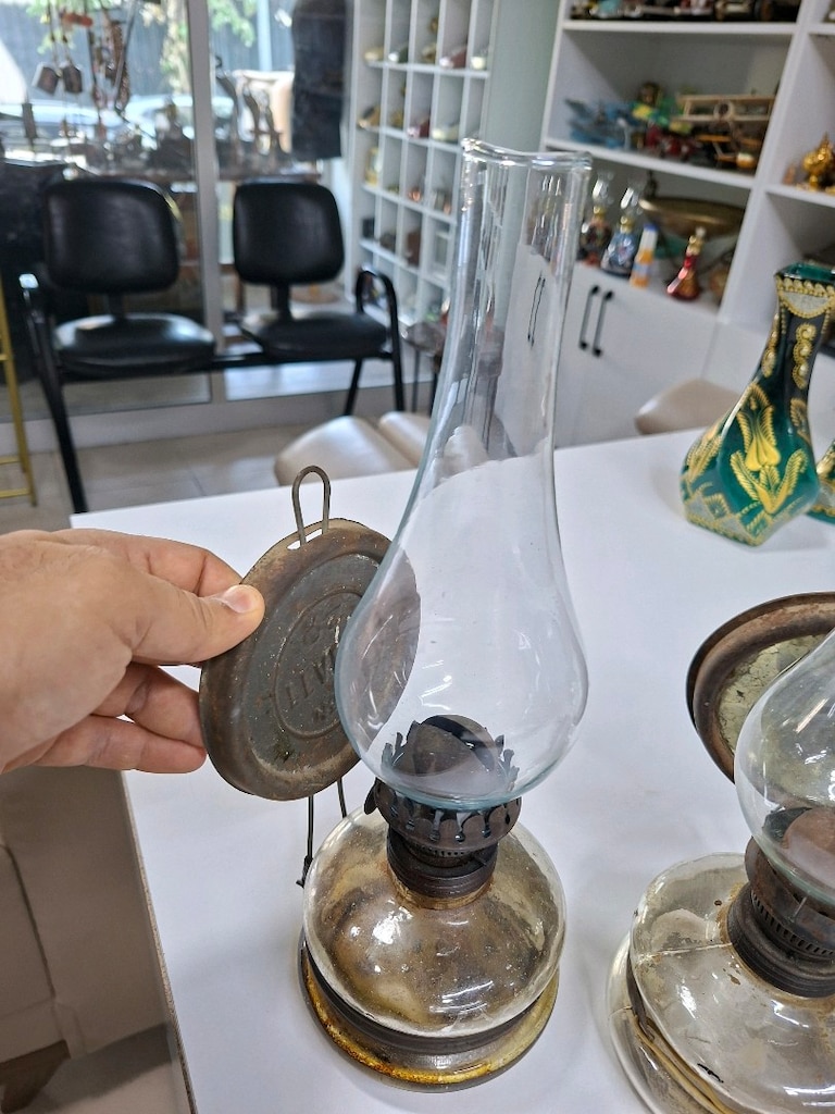 2 adet Antika Gaz lambası - 3