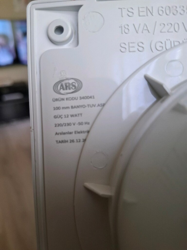 Banyo WC Aspiratörü 100mm - 3
