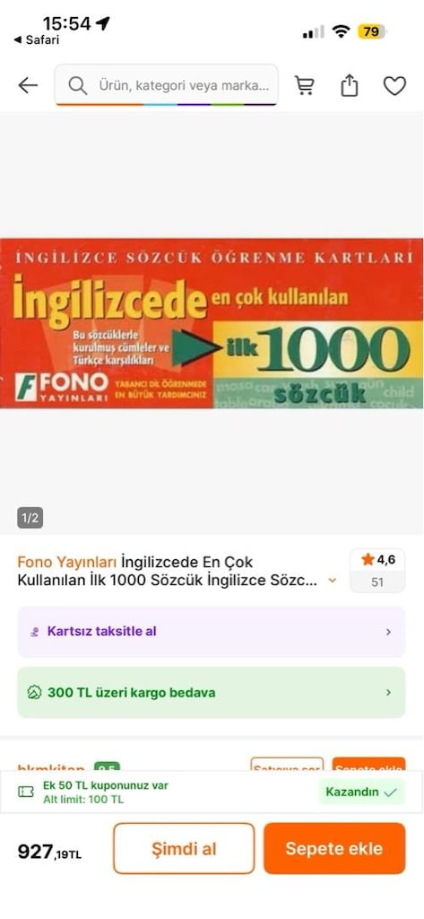 Fono Yayınları İlk 1000 Sözcük İngilizce - 2