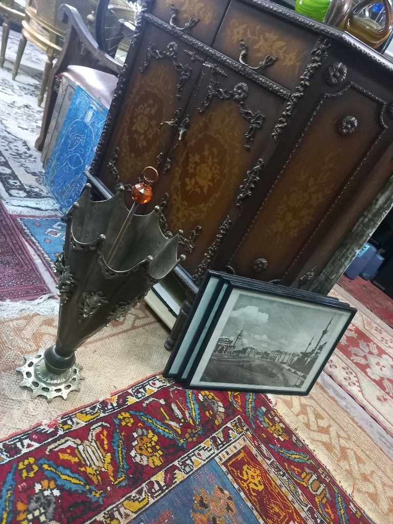 Antika Şemsiyelik Bakır - 6