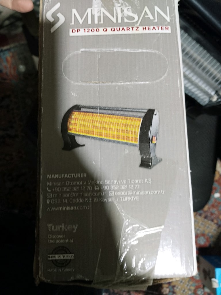 YENİ KUTUSUNDA MİNİSAN 1200 WATT 3 REZİSTANSLI 2 KADEMELİ ISITICI - 3