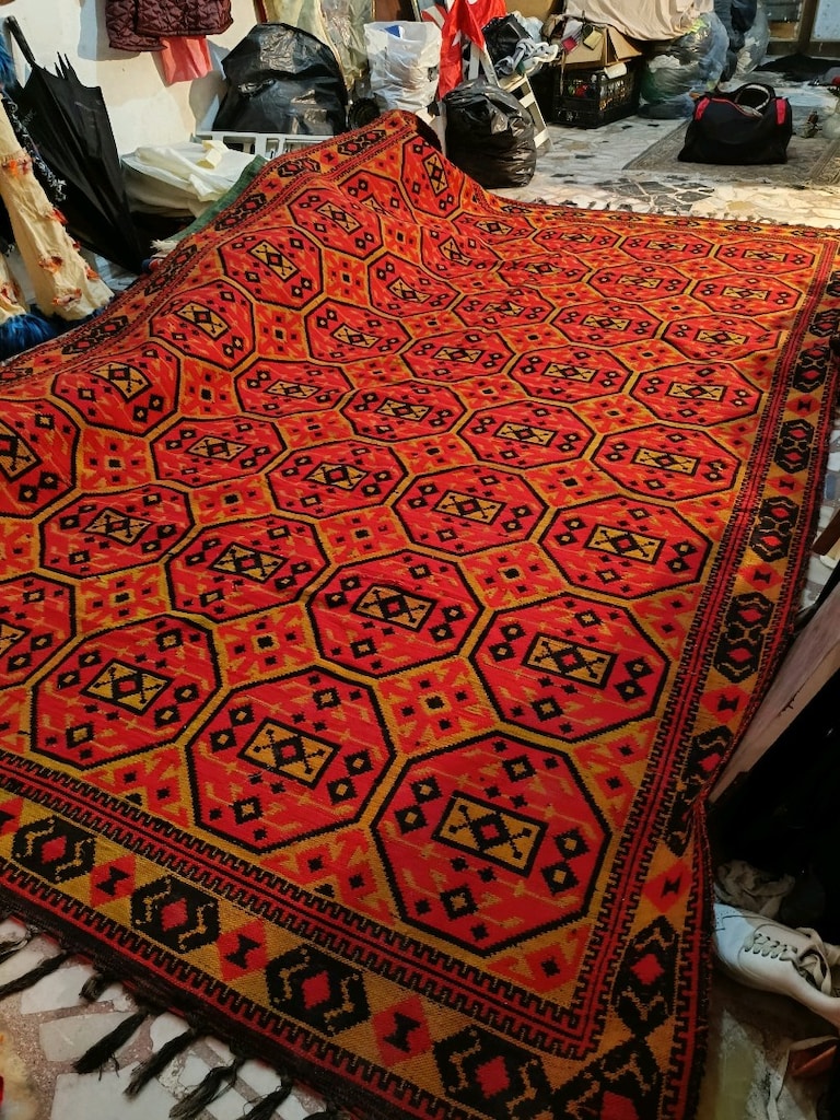 Antika Kafkas Kilimi - 8m² Dev Boyut (Rus/Kiril Etiketli) • Koleksiyon - 3